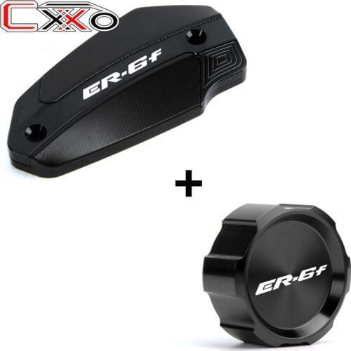 For Kawasaki ER6F ER-6F er6f 2009-2016 NEW Motorcycle Front&Rear brake Fluid Cylinder Master Reservoir Cover Cap
