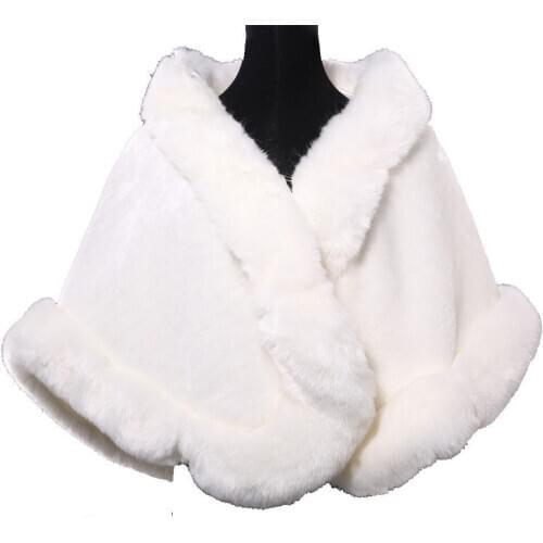 Hot Sale Cheap Elegant Warm Fur Bolero Wedding Wrap Shawl Bridal Jacket Coat Accessories Wedding Cape Coat
