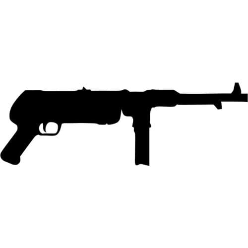 Hot Sell WW2 German MP38 Machine Pistol Car-Sticker and Decals for Car Window Anti- Auto Sunscreen Car Accessories PVC18*6cm
