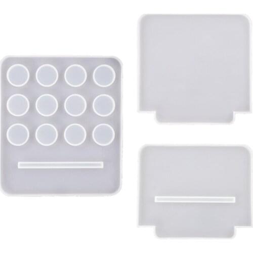 LXAD DIY Crafts Crystal Epoxy Resin Mold Essential Oil Storage Rack Silicone Mould