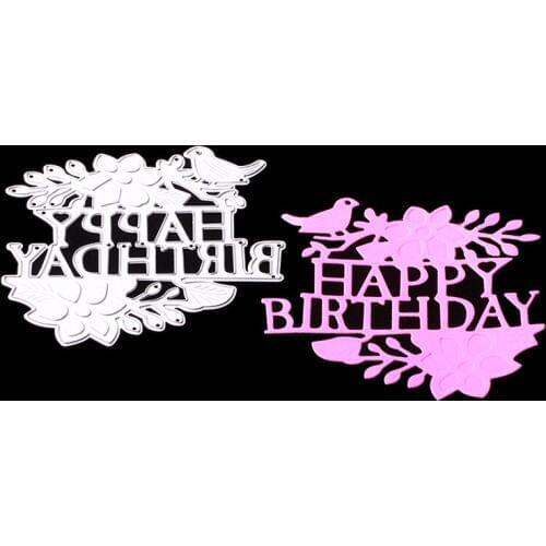 Happy Birthday Metal Cutting Dies for scrapbook Stencils for Craft Paper DIY Scrapbooking new die Cut Template