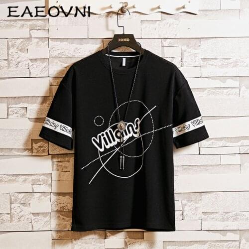 EAEOVNI Men T-Shirts 2021 Summer Mens T Shirt New Casual Solid Tshirts Street Brand Clothing Men Tee Shirts Tops