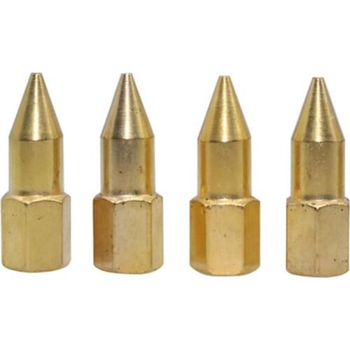 10 PCS Grease Gun Nozzle Tip Copper-plated Gun Nozzle Universal Steel Nozzle Flat Head Nozzle Pneumatic Oil Grease Head