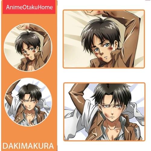 Attack on Titan Shingeki no Kyojin Levi Rivaille Anime Male Pillowcases Dakimakura Hugging Body Pillow Case Cover Bedding