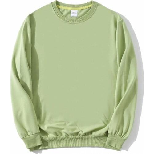 PARKLEES 2021 Cotton Pull Men Sweatshirts O-Neck Oversize Solid Unisex Sweatshirt Casual Daily Harajuku Streetwear 14+ Colors