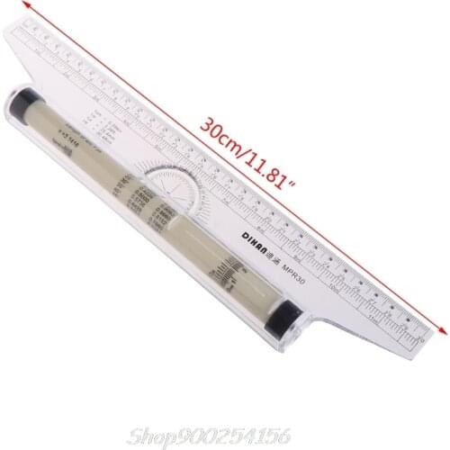 Rolling Parallel Ruler Foot Inch Metric Angle Rule Balancing Scale Multi-Purpose Jy27 20 Dropship