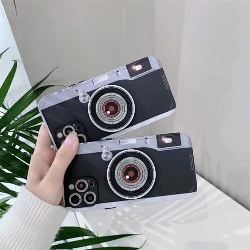 Luxury 3D camera pattern phone cover for iphone 11 cases for iphone 11Pro 12 pro max xr x xs mini 7 8 Plus protection case coque