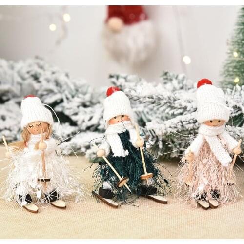 Christmas Angel Doll Pendant Navidad Xmas Tree Ornament Kids Gift Cute Girl for Home 2021 Noel Natal New Year Tree Decoration