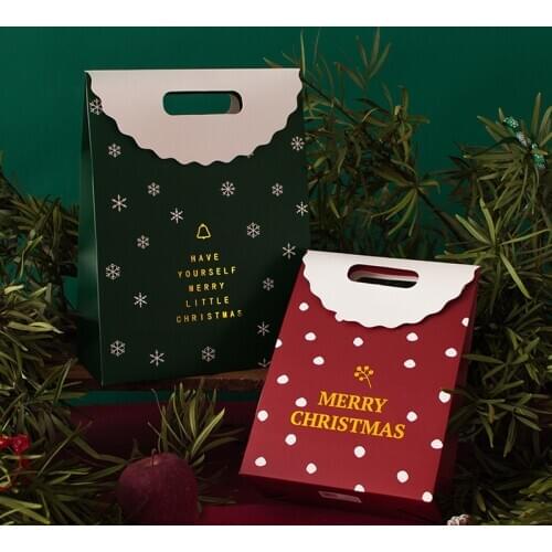 Christmas Decoration Gift Box Wrapping Paper Bag with Velcro for Christmas Day Flip Bag Candy Gift Bag Wedding Candy Pack Boxes