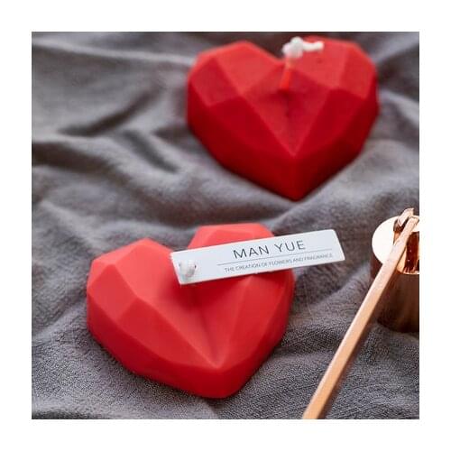 Love Shape DIY Silicone Mold for Candle Making Aromatherapy Gypsum Candle Model Love Food Grade Soft Silicone Mold