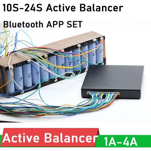 Smart APP 10S -24S 4A Active Equalizer Balance Energy Transfer Board W Bluetooth 13S 14S 16S 20S lithium battery Li-on Lifepo4
