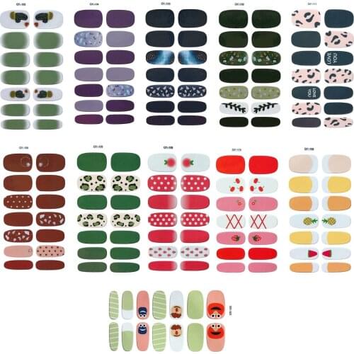 Nail Sticker Rainbow Nail Sticker Multicolor Waterproof Nail Polish Film Adhesive Nail Stickers for Women Girls DIY 3D Decals