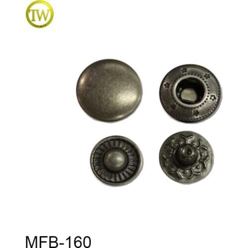 High quality hanging gold alloy metal snap button for garment
