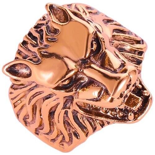 WANGAIYAO fashion casual retro wolf head ring personality domineering mens index finger open ring ring