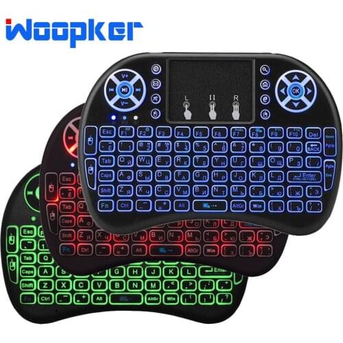 Woopker i8 Wireless Keyboard Air Mouse With Touchpad 2.4GHz Work With Android TV BOX Mini PC Russian English Version