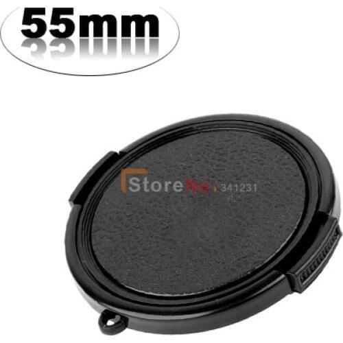 Camera 55mm Side-Pinch Lens Cap For D3200 D3100 D5000 D5100 & 600d 550d 7d 450d 400d 700d Filter Protection Cover