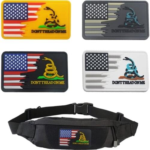 1 Pc 3D PVC Machi Do Not Step on The Snake Armband Military Combat Outdoor Sports Badge Backpack Hat Leather Jacket Applique