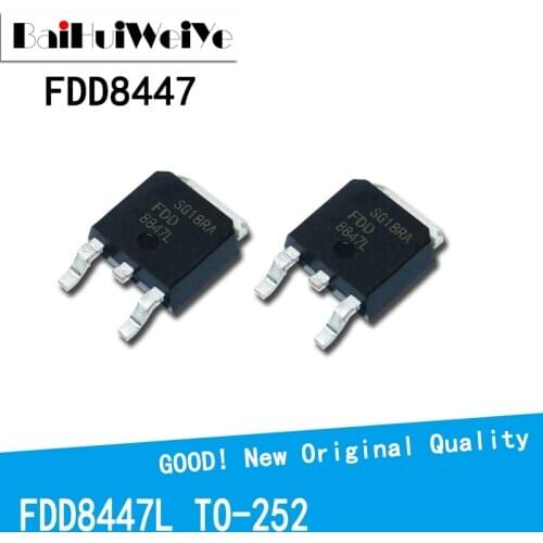 10PCS/LOT FDD8447L FDD8447 8447L 40V 50A 8447 TO-252 TO252 MOS FET New and Original IC Chipset MOSFET-N