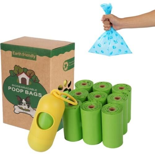 150pcs Pet Dog Poop bag biodegradable garbage Bags For dogs cats animal Outdoor Clean Pets dog products Green/blue
