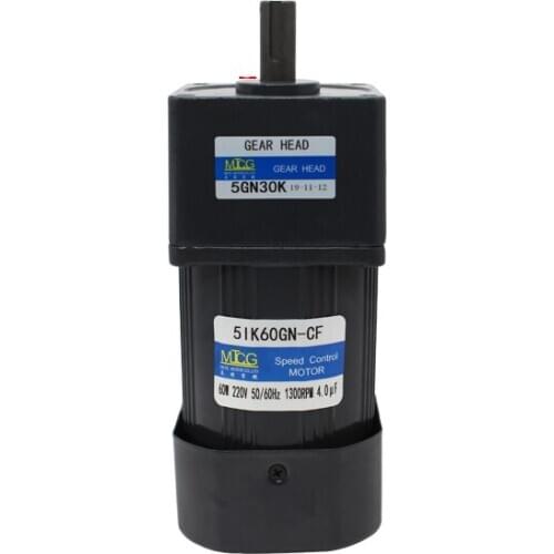 5IK60GN-CF 60w 220V/380V AC Gear Reduction Induction Motor, Forward and Reverse, Fixed Speed 3K-200K