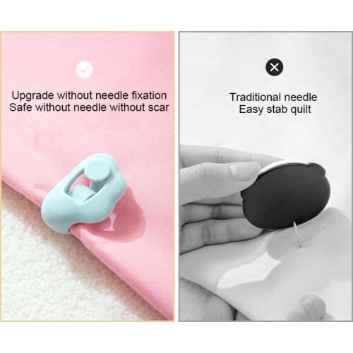 6PCS Quilt Clip Without Needle Non-slip Quilt Cover Fixed Cloud Quilt Holder Anti-running Quilt Cover Bed Sheet Clip Allow Color