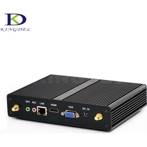 Fanless mini itx pc Intel Celeron 3205U/Celeron 2955U USB 3.0 WiFi HDMI VGA LAN Windows 7 Mini business desktop NC590