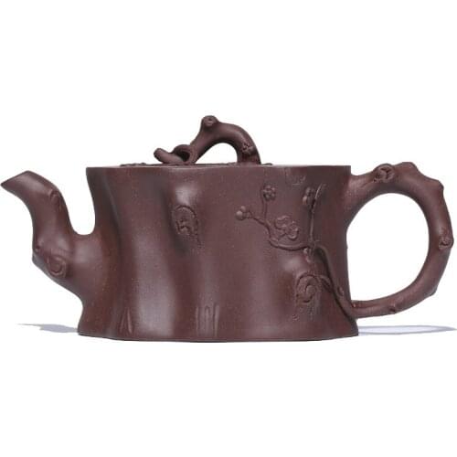 Large-capacity Yixing Purple Clay Teapot Hand-painted Plum Stake Teapot Kung Fu Tea Set Household Tea Kettle Kung Fu Tea Set