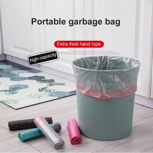 Household Disposable Large Thickened Portable Garbage Drawstring Garbage Bags Storage Bag For Home Waste Trash Bags storage bag