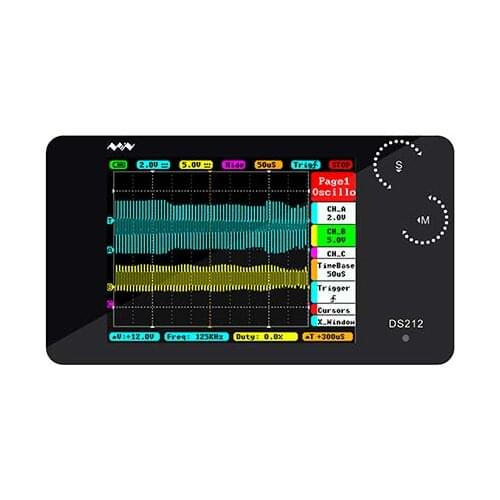 New MINI DS212 Nano Pocket LCD Digital Multimeter Oscilloscope 1MHz Pocket 8MB Handheld Automotive Osciloscope