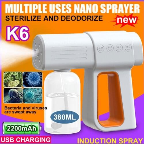 Disinfectant Spray Nano Disinfectant Diffuser Atomizer Blue Light Wireless Water Sprayer Machine Steam Sterilization Spray Guns
