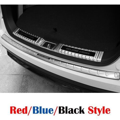 For Mitsubishi Eclipse Cross 2018 Stainless Steel Car styling Rear Bumper Protector Sill Scuff Plate panel Cover Trim