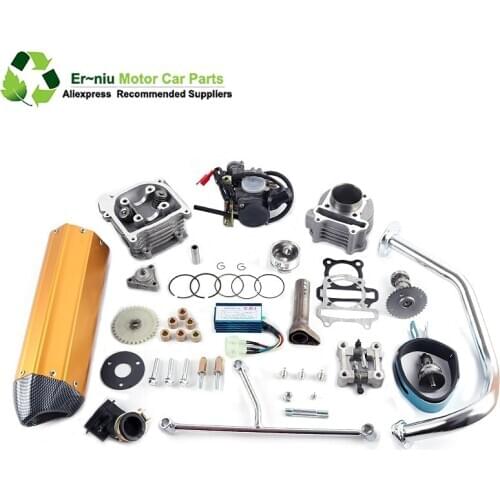 GY6 50/80 upgrade GY6 100 50mm QMB139 4 STROKE 137qma 139qmb CYLINDER KIT Head Camshaft Rollers Oil Gear Rings Arms Assemly