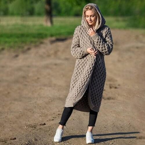 Hooded Cardigans Women Knitted Oversize Sweater Summer Autumn Lightweight Thin Casual Long Oversized Cardigan Sweaters Plus Size