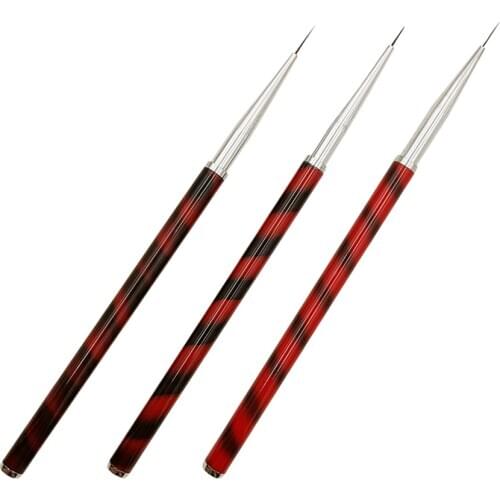 Nail art burhs 3Pcs/Set UV Gel Drawing Painting Nail Liner Brush