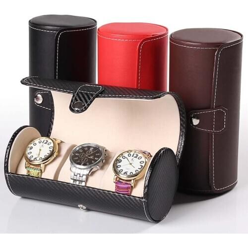 PU leather Watch Boxes Packaging Storage Case For Wrist Watch Display Carrying Organizer Holder
