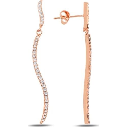 KUTAYDAN Zircon Earrings 925 Sterling Silver