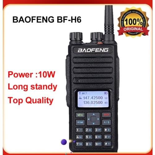 BAOFENG BF-H6 Amateur 20km High Power Ham Radios Transmitter Long Standy Two Way Radio Dual Band radio comunicador