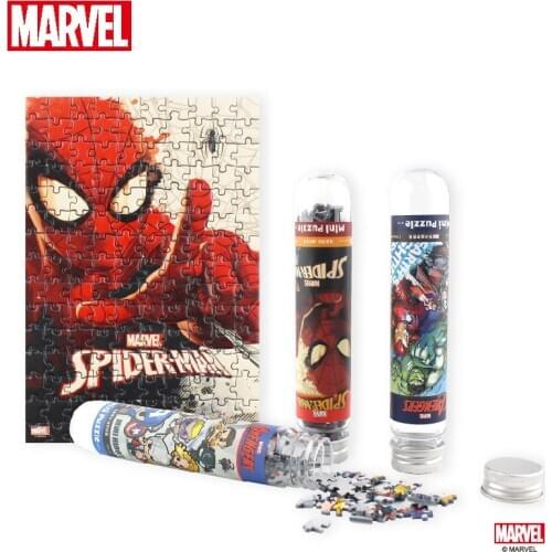 Disney Avengers 150 Piece Test Tube Mini Puzzle Spiderman Toys For Children Adults Learning Education Brain Teaser Jigsaw