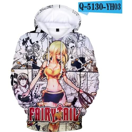 Fashion Autumn Winter 3D Print Anime Fairy Tail Cosplay Hoodies Sweatshirts Men Women Kids Casual Fairy Tail sweatshirt Pullover