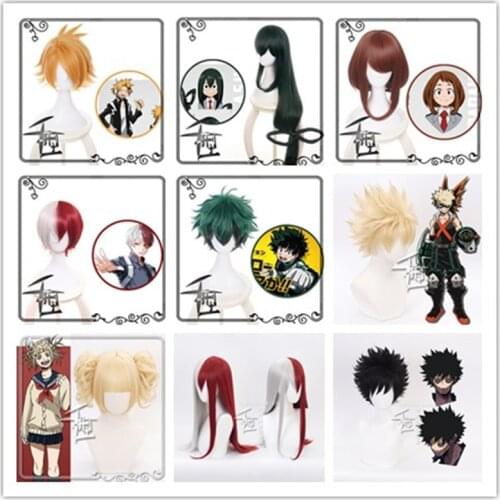 My Hero Academia Cosplay Wigs Himiko Toga Baku no Hero Costume Shoto Todoroki Kaminari Denki Katsuki Bakugo JK Izuku Midoriya