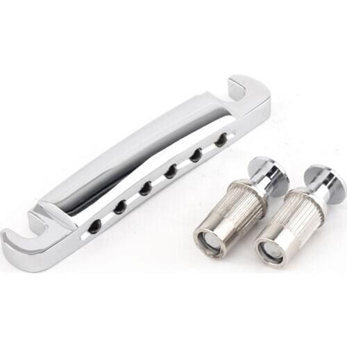 Musiclily Pro 52.5mm TOM Tune-o-matic Tailpiece for China made Epiphone Les Paul Guitar Replacement, Chrome