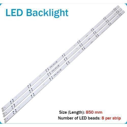 New Kit )3 PCS 8LED 850mm LED backlight strip for LG HC430DGN-SLNX1 43UF6400 43UF640V 43UF6407 43UH610V 43UH619V