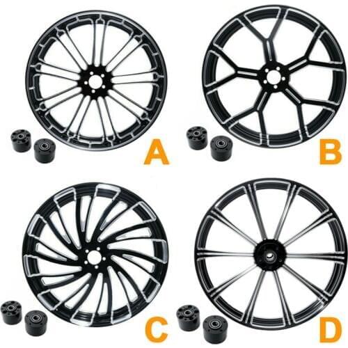 Motorcycle 18'' 21'' 23'' 26'' Front Wheel Rim Dual Disc With Hub For Harley Touring Road King Street Glide Road Glide 2008-2019