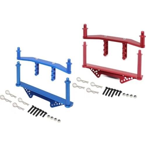 Durable RC Car Aluminum Front and Rear Body Mounts with Body Posts and 4 Clips