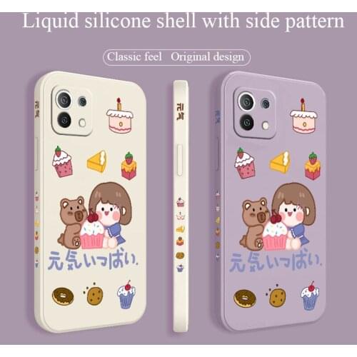 Blue Skirt Girl Phone Case For Xiaomi Mi 11 10T 10T Pro 10 S lite Ultra 9T 9 8 Note 10 Pro Poco F3 F2pro X2 Silicone Cover
