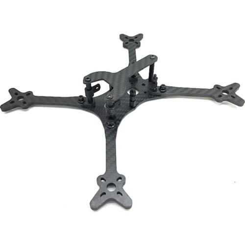 Sloss'5 5 Inch 205mm Wheelbase 4mm Arm Thickness Carbon Fiber Frame Kit for RC Drone FPV Racing Models Motor ESC Part Part Accs