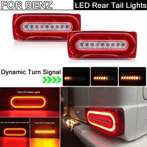 LED Rear Tail Lamp 3-IN-1 Function Dynamic Turn Signal Light Running light Brake Light For Benz W463 G-Class G55 AMG G500 G550