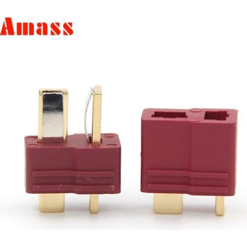 10pairs/lot 20pcs Amass Non-Skip T-type T Plug Male Female Bullet Connectors Plugs For RC Lipo Battery Multicopter Quadcopter