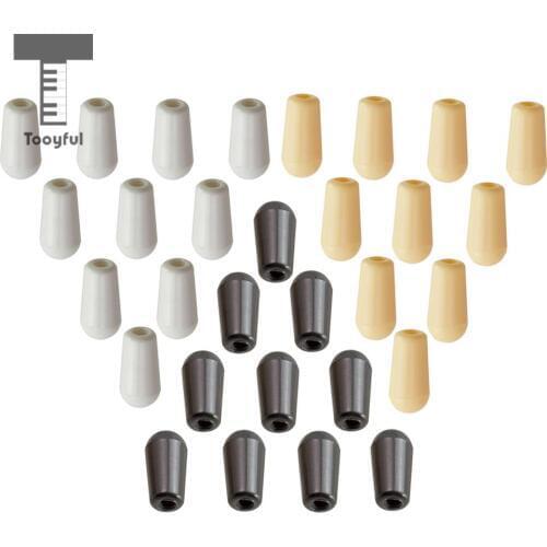 Tooyful 10 Pcs Plastic 3 Way Pickup Lever Selector Toggle Switches Knobs Cap Tip Buttons for ST SQ Electric Guitar