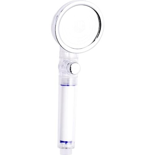 Health Care High Pressure Mineral Stone Vitamin C Filter Bathroom Handheld Shower Head With Stop Button